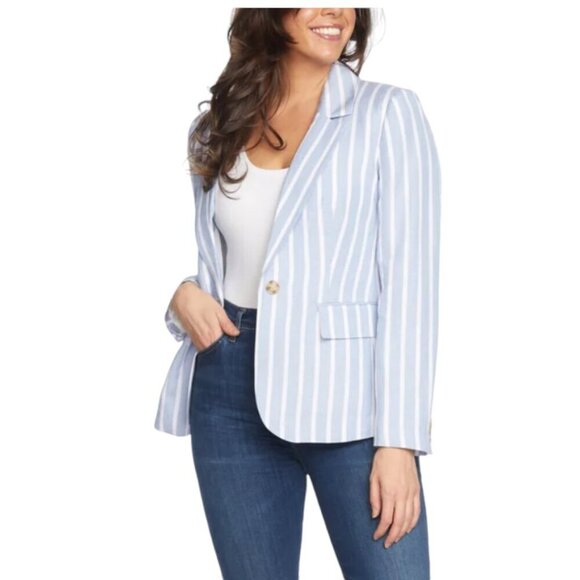 NEW Philosophy Linen Blazer | Blue - Picture 4 of 8